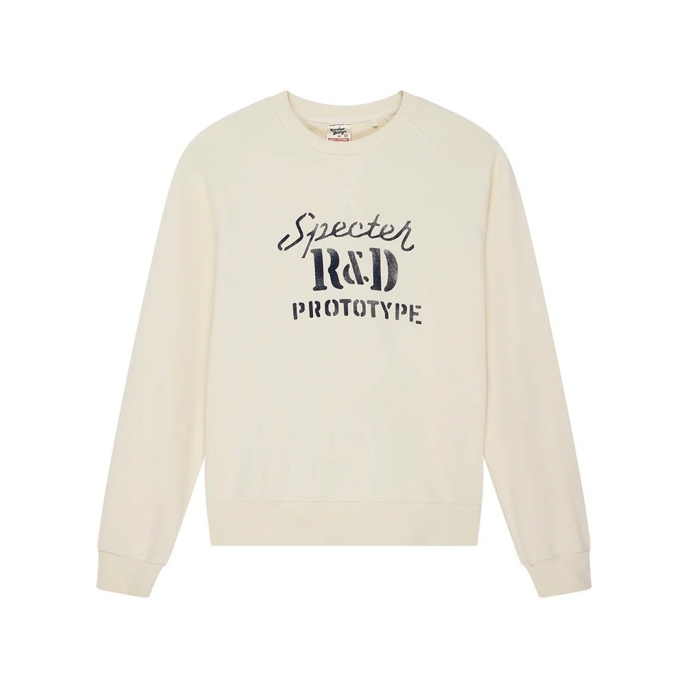 Deus Specter Design R&D Prototype Graphic Sweatshirt Cream Raglan Pullover Men M